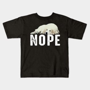 Urban Pyrenees Parade Tee Talk Triumph for Dog NOPE Enthusiasts Kids T-Shirt